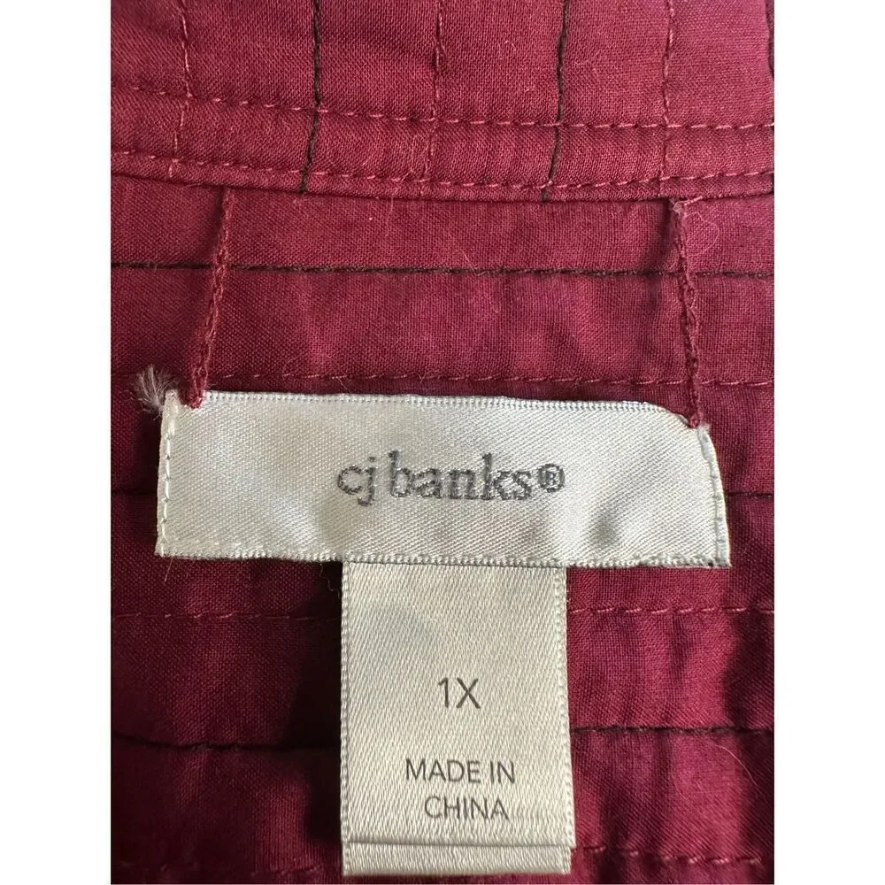 CJ Banks sz 1X reversible quilted jacket